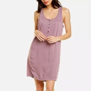 Splendid Women’s L Promenade Faded Purple Ribbed Henley Tank Dress - VGUC!
